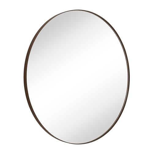 Image of TEHOME 30 inch Oil Rubbed Bronze Round Mirror Circle Bathroom Vanity Mirror
