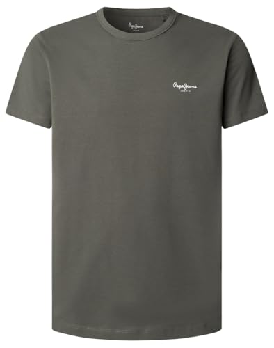 Pepe Jeans Herren Original Basic 3n T-Shirt, Grün (Olivgrün), L – Ansicht 1