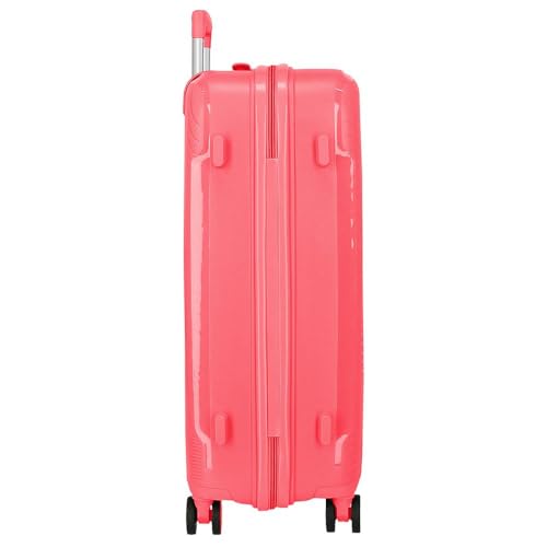 Women's Large Suitcase, Pink, One Size3