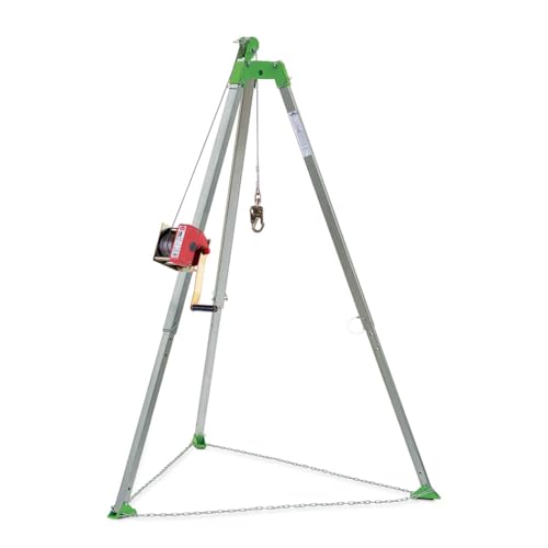 Image of Peakworks Confined Space Kit - For Safe Access & Rescue - Includes Tripod, Man Winch & Bag - OSHA & ANSI Compliant Fall Protection - 65 ft Cable