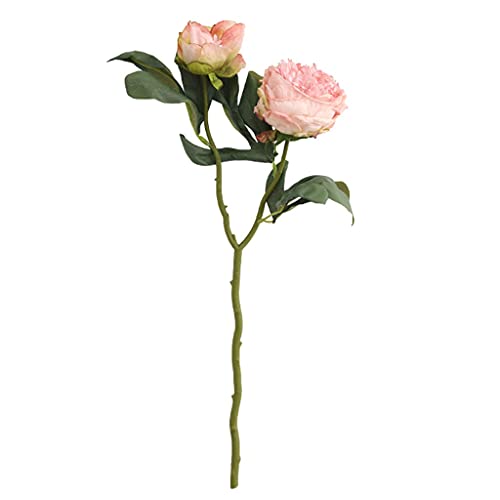 BZBZB Flores Artificiales peonía Falsa Ramo de Flores de Seda decoración peonía de plástico Flor única Restaurante Familiar Hotel Fiesta Boda Flores Falsas
