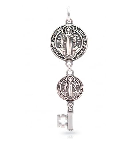 Pendentif clé de Saint Benoît amulette de protection contre les énergies négatives