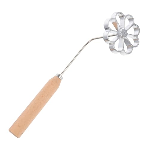 UKCOCO - UKCOCO Moule à Friture Alliage Aluminium avec Manche Bois pour Snacks Frits Maison Gâteau de Crevettes Radis et Pâte à Frire