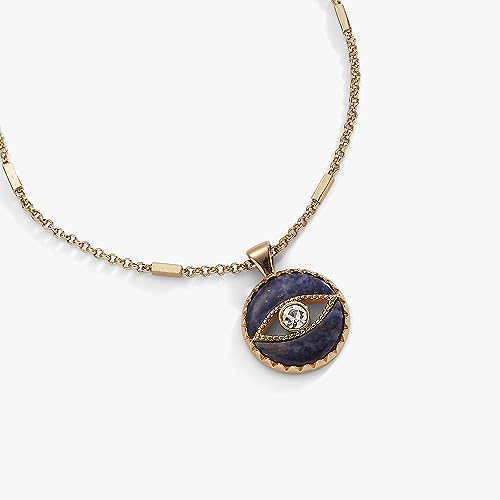 Alex and Ani Evil Eye Adjustable Necklace,Shiny Gold Finish, Blue Charm3