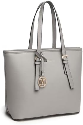 Miss Lulu Handtas voor dames, universiteit, groot, elegante handtas met verstelbare handgreep, PU-leer voor reizen, werk en school, 1-1 zwart, Eén maat