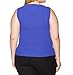 Kasper Women's Plus Size Light Weight Crepe Keyhole Neck Cami, iris, 1X