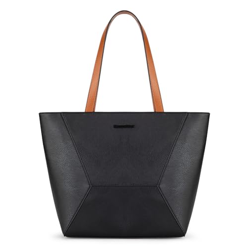 Montana West Tote Bag for Women Top Handle Satchel Purse Oversized Shoulder Handbag Hobo Bags Black MWC-559BK