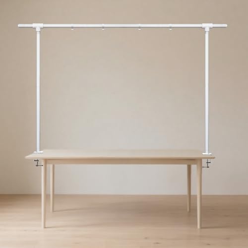 Beyeutao Over The Table Rod Stand with Clamps White Table Balloon Arch 16