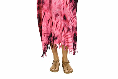 Image of Beautybatik Women Hippie Tie Dye Caftan Kaftan Loungewear Maxi Plus Size Long Dress XL to 4X