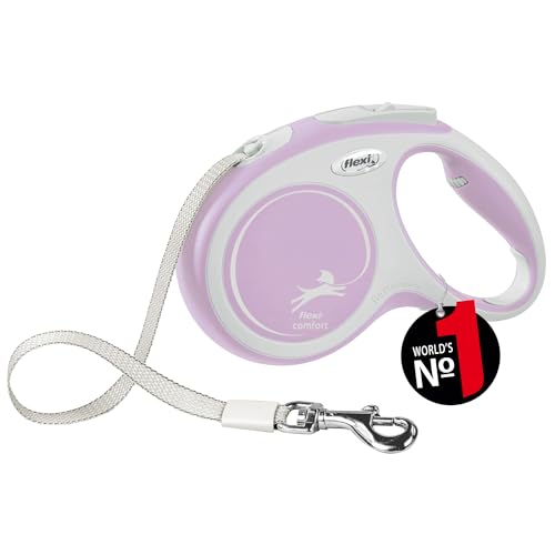 flexi® Comfort M Gurt 5 m rosa, Roll-Leine für Hunde bis 25 kg