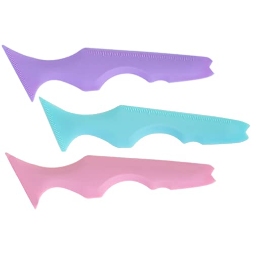 Herramienta maquillaje 3 plantillas cejas silicona miniatura 1