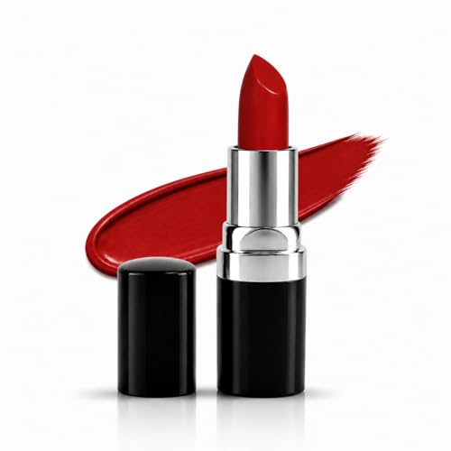 Image of Barva Natural & Moisturising Lipstick 4.3g (Fiery 604) | With Pure Ghee & Kokum Butter | Creamy Hydrating Finish | Mineral Colour | Long Lasting Bold Red Lipstick