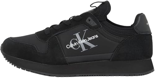 Calvin Klein Damen Runner Sneaker Sock Laceup Low Top, Schwarz (Trpl Black), 39