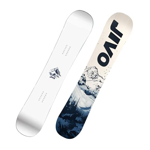 Jivo High-Performance All-Mountain Snowboards, Freestyle Single Rider Adult Snowboards, Outdoor Winter Snow Board, 141 cm, Blue and White