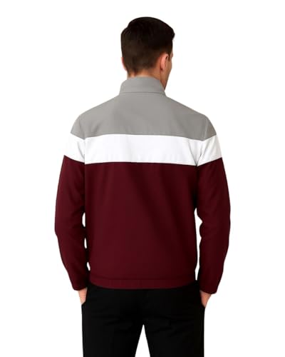Image of Men's Lightweight Windcheater Zipper Jacket - Gym, Rider Winter Jacket for Men - Thin Wind Sheeter Zip-up Sports Jacket for Man
