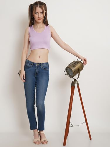 Image of POPWINGS Casual Printed Crop Top for Women ||Western Stylish Women Tops for Summer Wear || Trendy and Solid Women Top