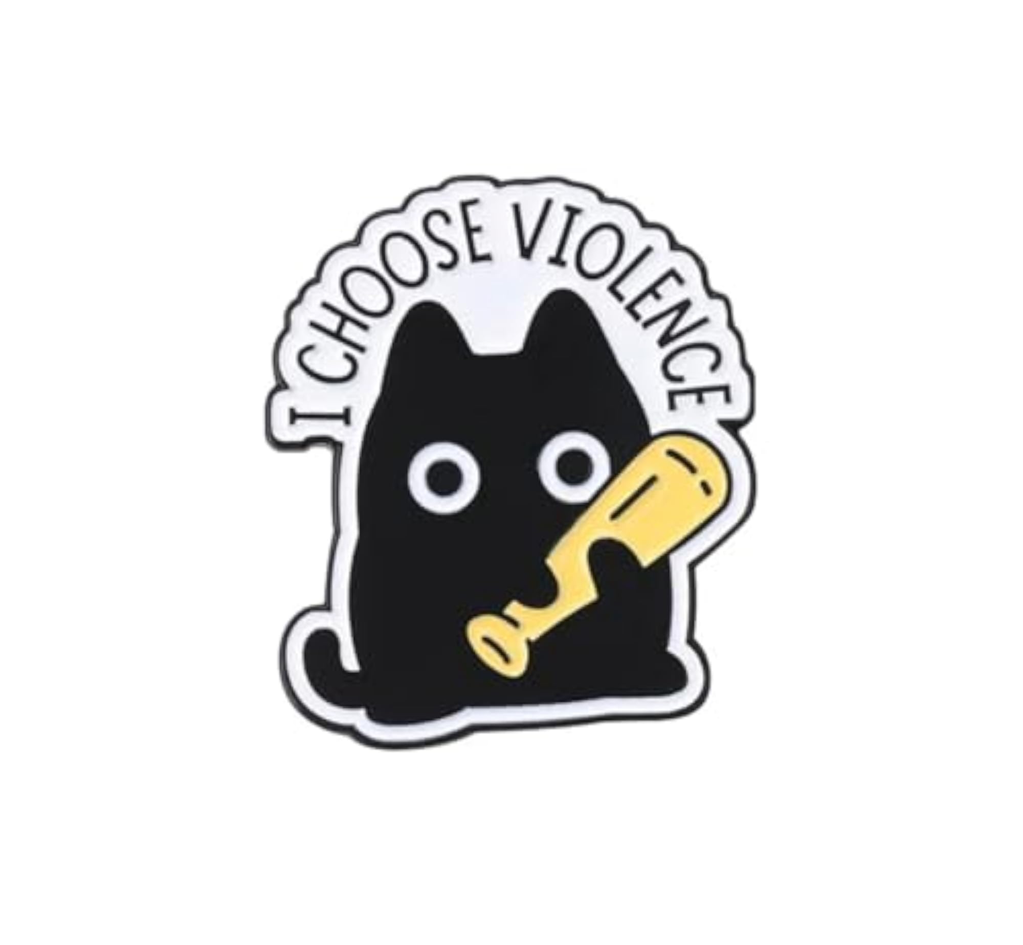Funny Black Cat Enamel Pin Set, Quirky Cat Lover Gift