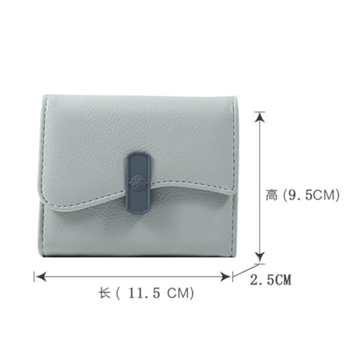 Purse Small Fresh Soft Leather Folding Coin Purse Women's Purse Card Bag Short4