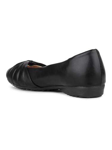 Image of Inc.5 Womens Womens Black Casual Solid Round Toe Slip on Ballerina Ballet Flat