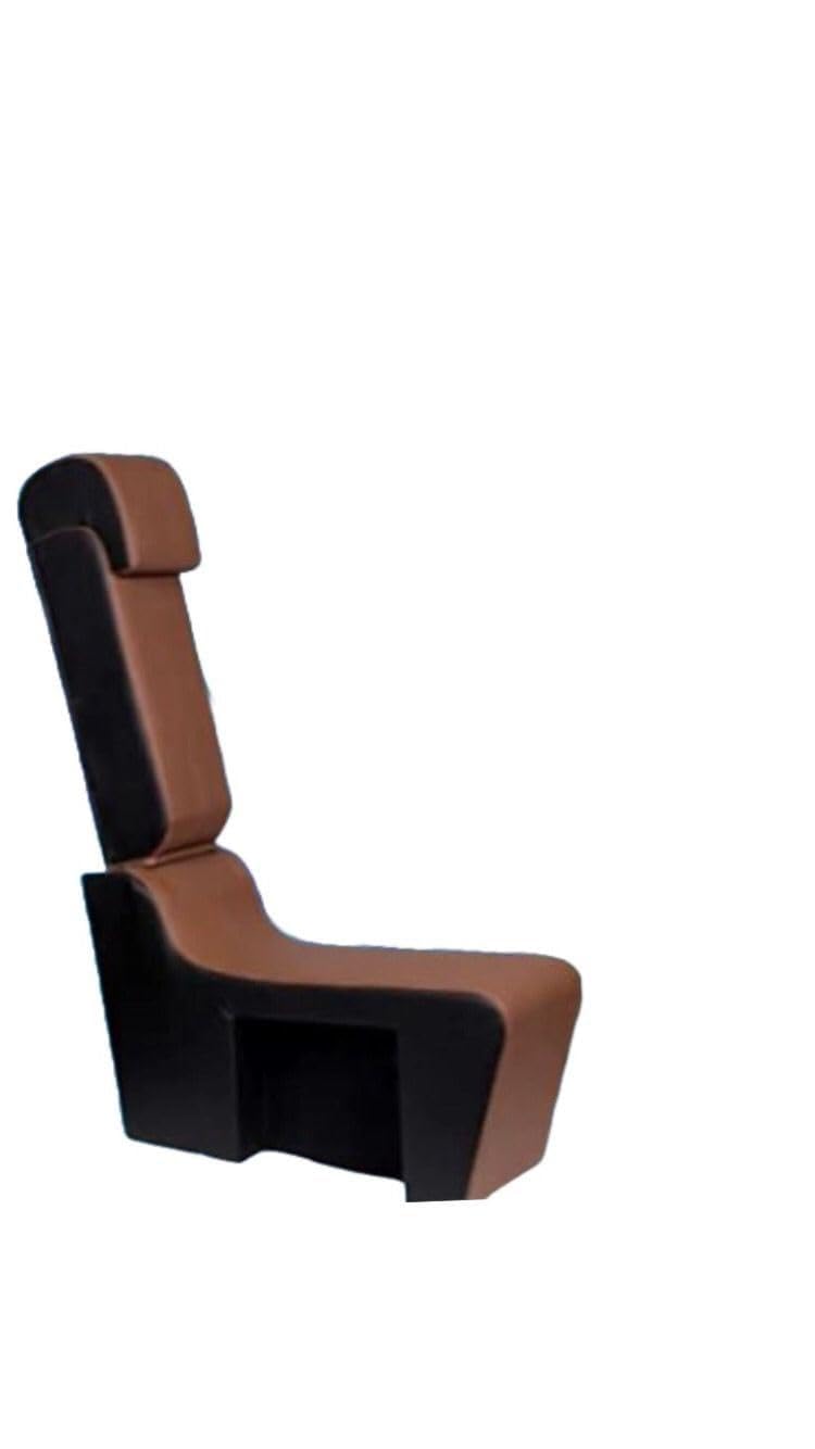 Decode Wooden Car Centre Seat Armrest for Innova Crysta 7 seater (BLACK and TAN)) | Car Center Console External Seat | Car Armrest with 2 Bottle/Glass Holders.-image-24