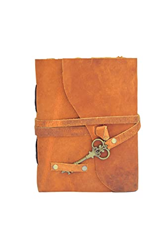 Livre des ombres magique en cuir vintage, cadeau carnet de notes rétro 12x17 cm avec clé