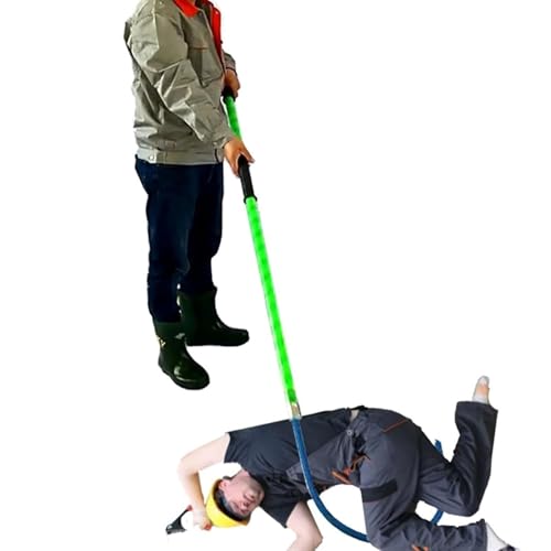 Rescue Hook, 10kV 35kV 110kV 220kV High Voltage Rescue Hook, Insulated Electrician Pulling Hooks with Non-Slip Handle, Strong Load-Bearing Capacity Emergency Life-Saving Tools(Green,3.3ft/1m)