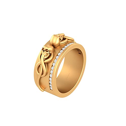 Alliance or jaune 925 serpent pour sublimer votre style rock au quotidien