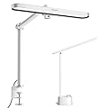 Honeywell LED Desk Lamp with Clamp - 05B02 Sunturalux Clip On Desk Light Eye Caring Natural Light 4000K 1300LM Stepless Brightness Dimmable Table Lamp Full Metal Desk Lamps for Home Office Work Study