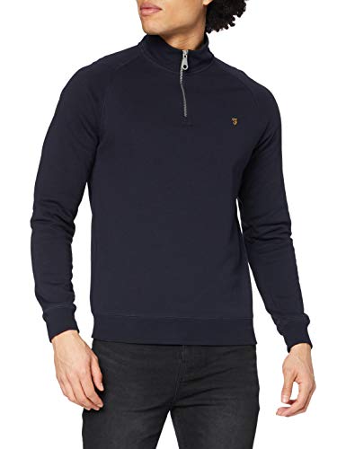FARAH® Herren Jim 1/4 Zip Sweatshirt, Blue, Large Cover