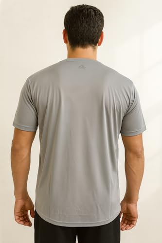 Image of Force NXT Men's Premium Microfiber Fabric Solid T-Shirt | Round Neck Half-Sleeves T-Shirt for Men | Sweat Wicking with Label Free for Daily Uses