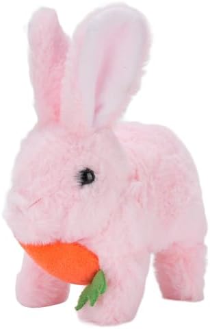RiToEasysports Bunny Toy, Interactive Plush with Sounds Movements Jumping Wiggling Ears, for Kids (Pink) — view 3