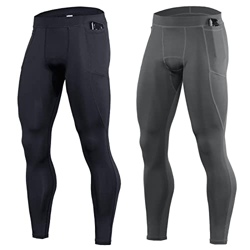 Image of OEBLD Compression Pants Men Thermal Underwear Set Base Layer Dry Tights Gym Running Leggings Long Sleeve Shirt