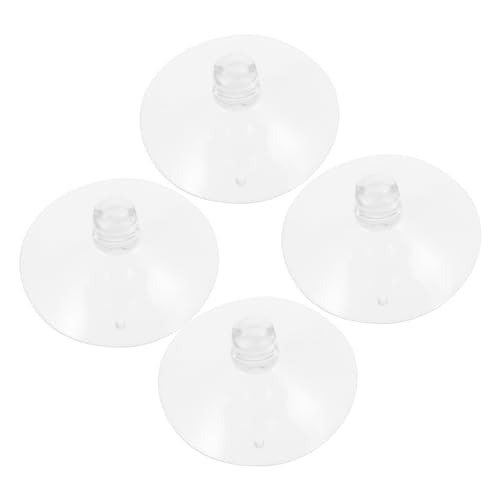 Toyvian 4 Pcs Transparent Rubber Suction Cup for Guitar Support Holder, Acoustic & Electric Guitar Accessories, Easy Install, 1.57 Inch Diameter, Replacement Suction Cups for Guitar Support