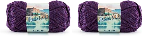 Image of Lion Brand Hometown Yarn 2-Pack, Bulky Yarn for Knitting and Crocheting, Portland Wine