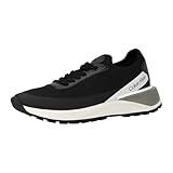 Calvin Klein Women's Geneo Sneaker, Black/White 001, 8.5