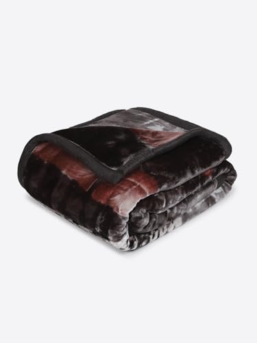 Image of Monte Carlo Double Bed Heavy Winter Blanket Moon Valley 2 Ply Box Pack 870 GSM | 4.5 KG, (240x220 CM), Coffee Brown