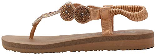 Image of Skechers Women's Meditation - Stars & Sparkle - Circular Rhinestone Slingback Thong