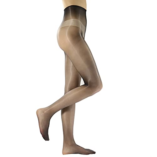 Image of HTRUIYA Women's Oily Pantyhose 0D Ultra-thin Shiny Sheer Tight Gloss Seamless no Side Stockings