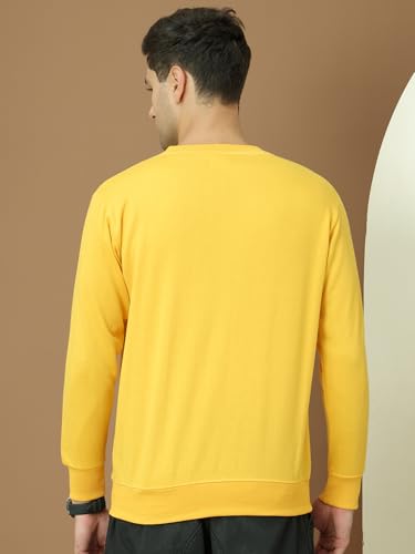 Image of Mack Jonney Fleece Regular Fit Solid Round Neck Sweatshirt for Men-MACK639877