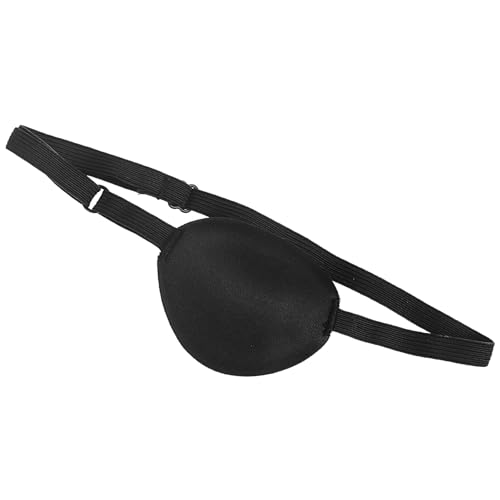 Elastische Seide Augenklappe Augenmaske Augen Flecken für Erwachsene Kinder Amblyopie Lazy Eye (schwarz)