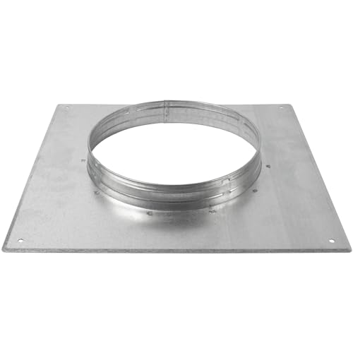 Image of Duct Connector Flange - 8 Inch Ducting - Galvanized Steel - Straight or Flex Pipe Flange for Heating, Cooling, Air Ventilation Systems