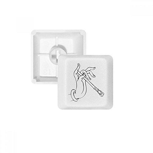 Touche Clavier Mécanique Buddhisme R1 - Keycap PBT Blanc Design Bureau Zen