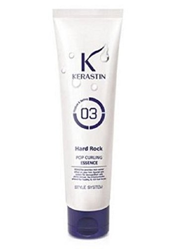 Kerastin Pop Curling Hair Essence-Hard Rock Wax 150ml 5.07 oz Serum Salon Barber Shop Quality Hairdresser Shiny Keratin Protein Avocado Oil Super Strong Hold