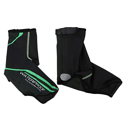 GOOHOCHY Winter Warm Cycling Overshoes Waterproof Overshoes Windproof Cycling Shoes Covers Black