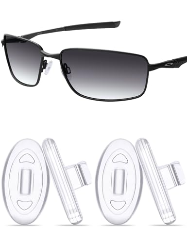 PapaViva Replacement Nose Pads Nose Pieces for Oakley Ejector OO4142 - Asian Fit (2 works Packed), Clear - Asian Fit (2 works Packed)