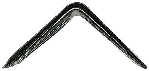 RFID Blocking Men's Leather Slim Bifold Wallet (Black)3