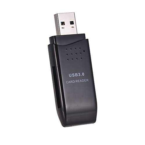 KKmoon Leitor de cartão USB 3.0 SDXC TF 2 em 1 para Tablets PC Laptop Computador Preto