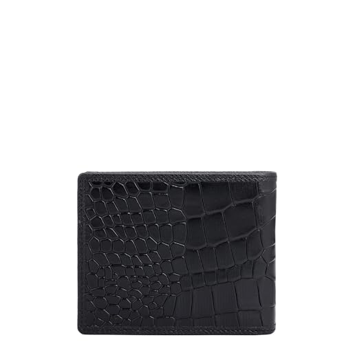 Image of Da Milano Leather RFID Wallet for Men with Multicard Slot - Black
