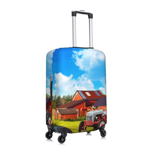 Company Farm Tractor Print Luggage Suitcase Covers Elastic Washable Luggage Protector Luggage Covers For Suitcase3