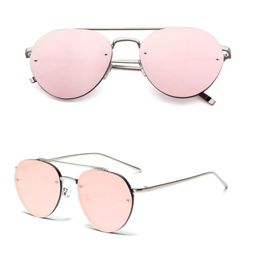 Lunettes de soleil rondes vintage verres plats transparents pour hommes et femmes